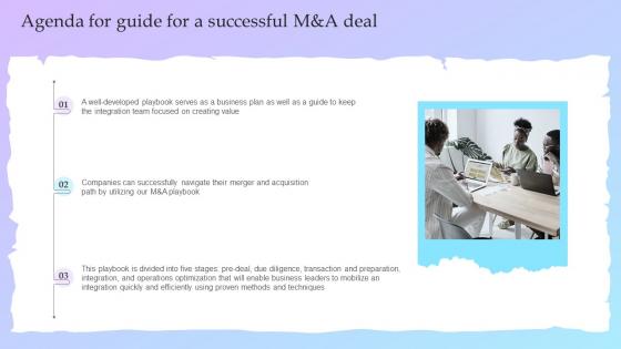 Agenda For Guide For A Successful M And A Deal Ppt Slides Background Images