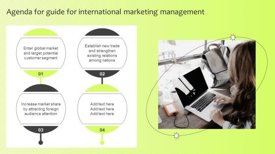 Agenda For Guide For International Marketing Management Ppt Slides Example File