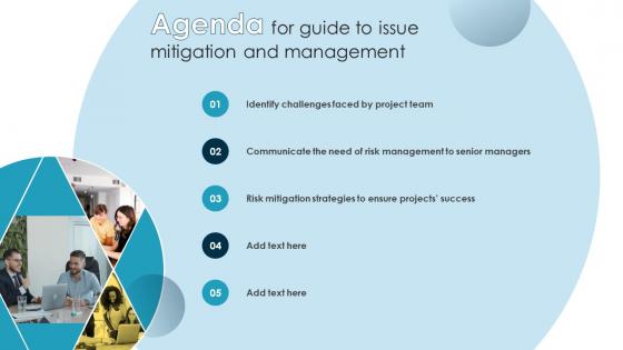 Agenda For Guide To Issue Mitigation And Management