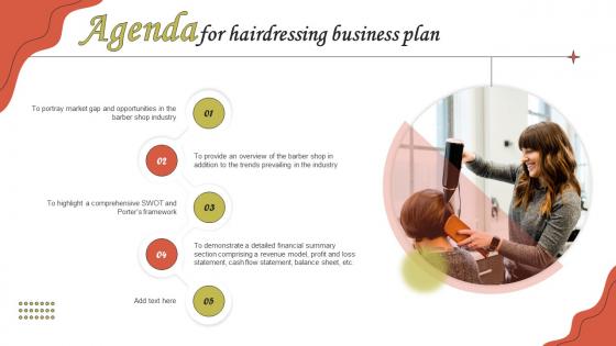 Agenda For Hairdressing Business Plan BP SS