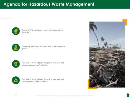 Agenda for hazardous waste management ppt rules