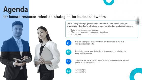 Agenda For Human Resource Retention Strategies For Business Owners