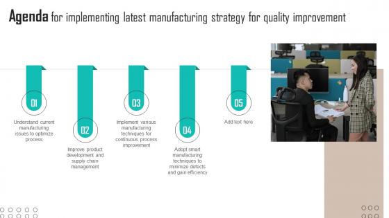 Agenda For Implementing Latest Manufacturing Strategy For Quality Improvement Strategy SS V