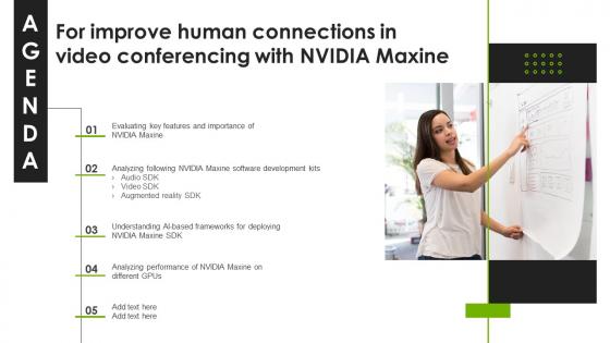 Agenda For Improve Human Connections In Video Conferencing AI SS V