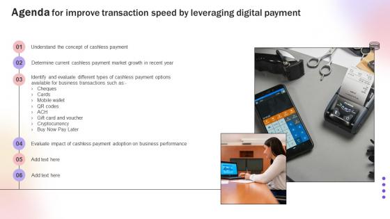 Agenda For Improve Transaction Speed By Leveraging Digital Payment