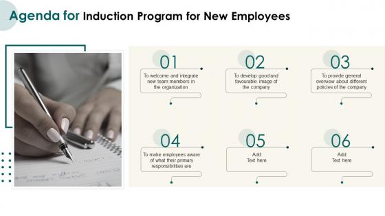 Agenda For Induction Program For New Employees