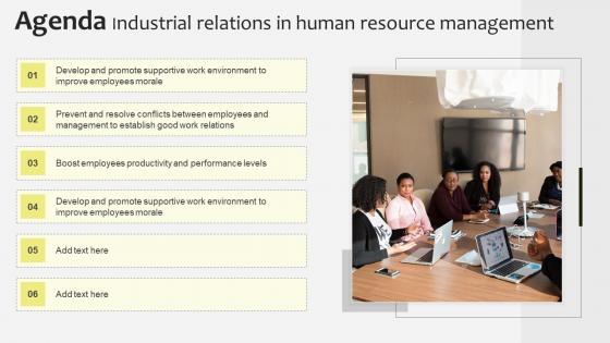 Agenda For Industrial Relations In Human Resource Management
