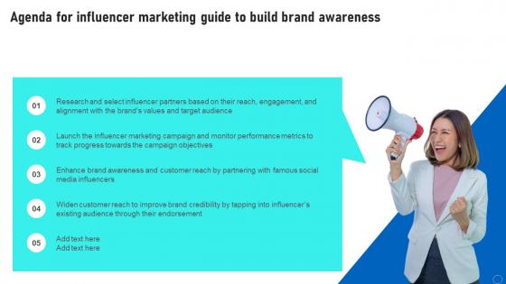 Agenda For Influencer Marketing Guide To Build Brand Awareness Strategy SS V