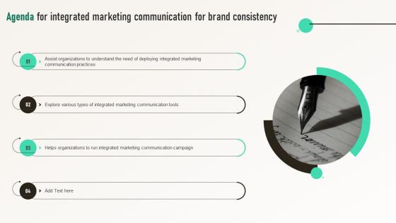 Agenda For Integrated Marketing Communication For Brand Consistency MKT SS V