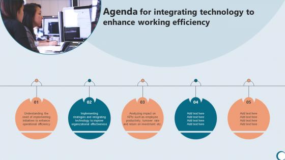 Agenda For Integrating Technology To Enhance Working Efficiency Strategy SS V