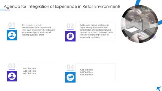 Agenda For Integration Of Experience In Retail Environments
