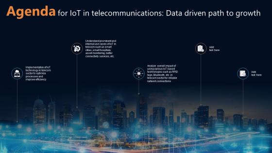 Agenda For IoT In Telecommunications Data Driven Path To Growth IoT SS