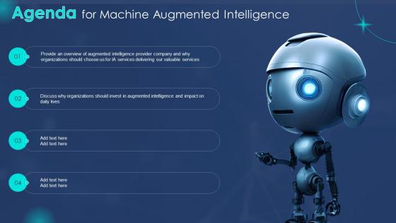 Agenda For Machine Augmented Intelligence Ppt Slides Example