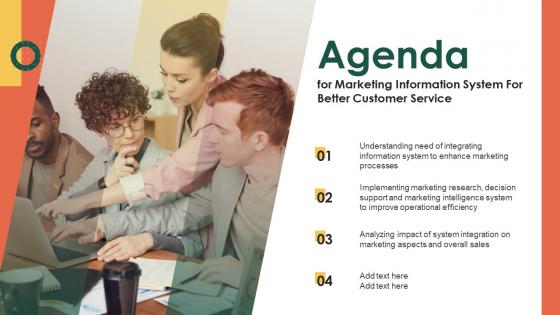 Agenda For Marketing Information System For Better Customer Service MKT SS V