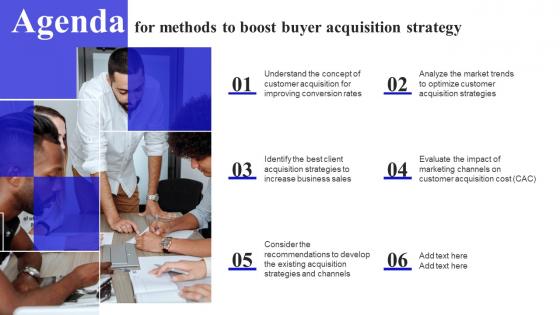 Agenda For Methods To Boost Buyer Acquisition Strategy