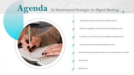 Agenda For Omnichannel Strategies For Digital Banking Ppt Ideas Infographic Template