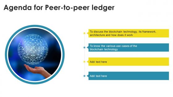 Agenda For Peer To Peer Ledger Ppt Powerpoint Presentation File Good