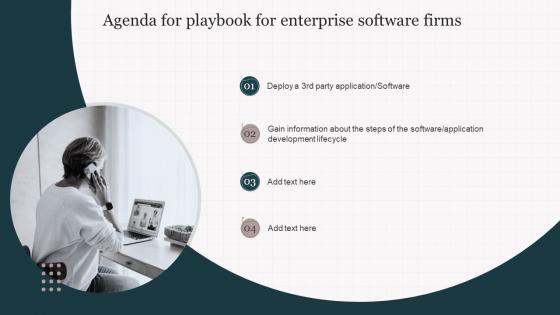 Agenda For Playbook For Enterprise Software Firms Playbook For Enterprise Software Firms