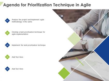 Agenda for prioritization technique in agile ppt powerpoint presentation file structure