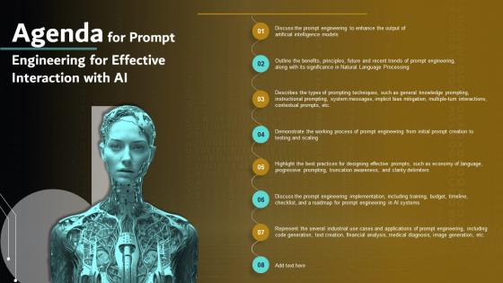 Agenda For Prompt Engineering For Effective Interaction With Ai