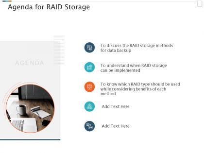 Agenda for raid storage raid storage it ppt powerpoint presentation gallery structure