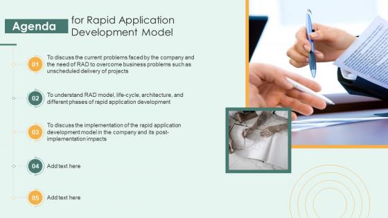 Agenda For Rapid Application Development Model Ppt Professional