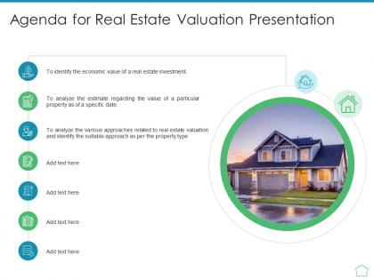 Agenda for real estate valuation presentation real estate appraisal and review