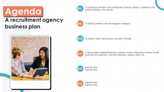 Agenda For Recruitment Agency Business Plan BP SS