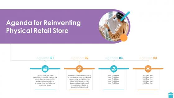 Agenda for reinventing physical retail store ppt layout