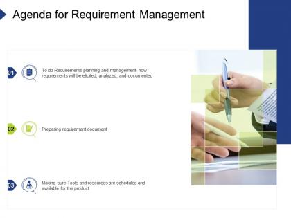 Agenda for requirement management organization requirement governance