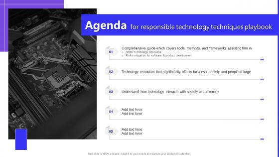 Agenda For Responsible Technology Techniques Playbook