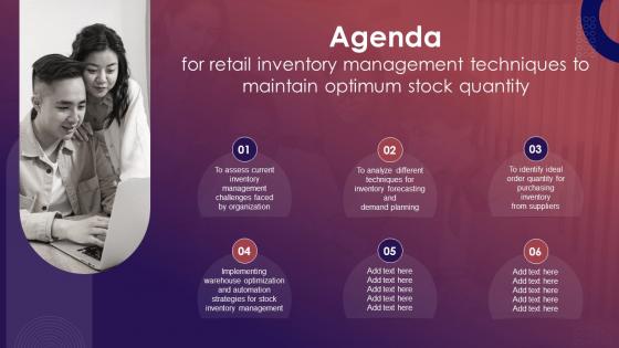 Agenda For Retail Inventory Management Techniques To Maintain Optimum Stock Quantity