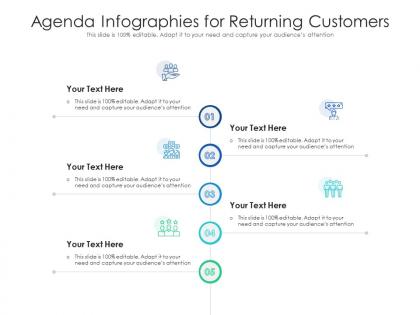 Agenda for returning customers infographic template