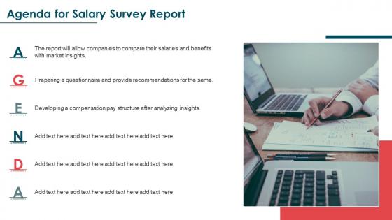 Agenda For Salary Survey Report Ppt Graphics