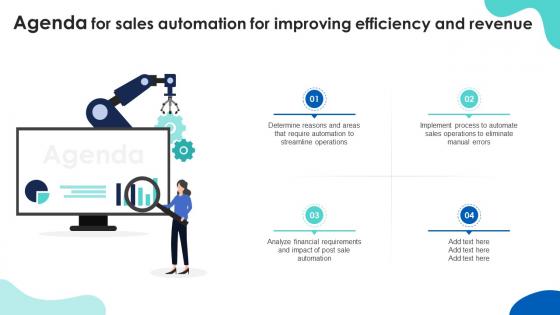 Agenda For Sales Automation For Improving Efficiency And Revenue SA SS