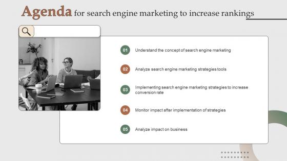 Agenda For Search Engine Marketing To Increase Rankings MKT SS V