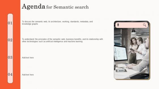 Agenda For Semantic Search Ppt Powerpoint Presentation File Information