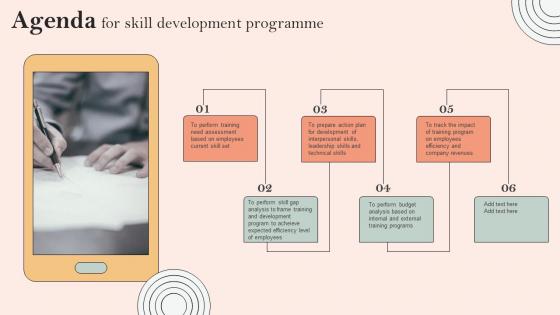 Agenda For Skill Development Programme Ppt Powerpoint Presentation Slides Background Image
