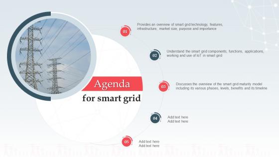 Agenda For Smart Grid Ppt Powerpoint Background