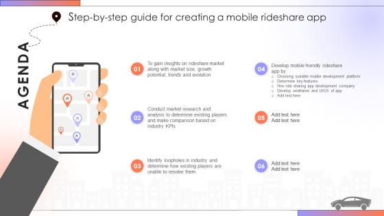 Agenda For Step By Step Guide For Creating A Mobile Rideshare App