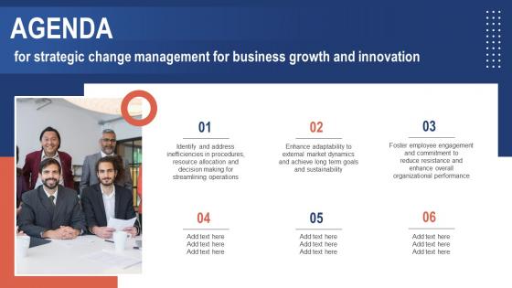 Agenda For Strategic Change Management For Business Growth And Innovation CM SS V