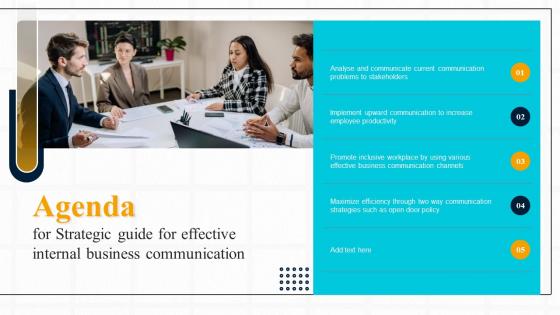 Agenda For Strategic Guide For Effective Internal Business Communication