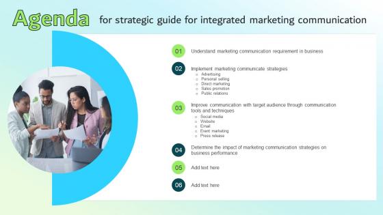 Agenda For Strategic Guide For Integrated Marketing Communication