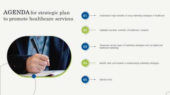 Agenda For Strategic Plan To Promote Healthcare Services Strategy SS V