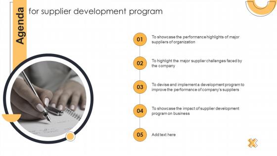 Agenda For Supplier Development Program