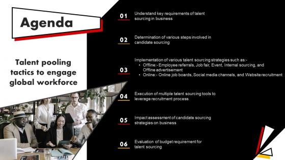 Agenda For Talent Pooling Tactics To Engage Global Workforce