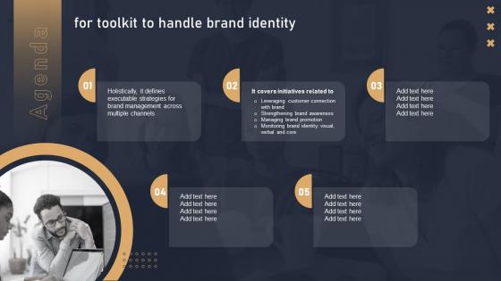 Agenda For Toolkit To Handle Brand Identity Ppt Slides Infographic Template