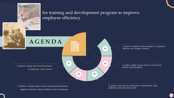 Agenda For Training And Development Program To Improve Employee Efficiency