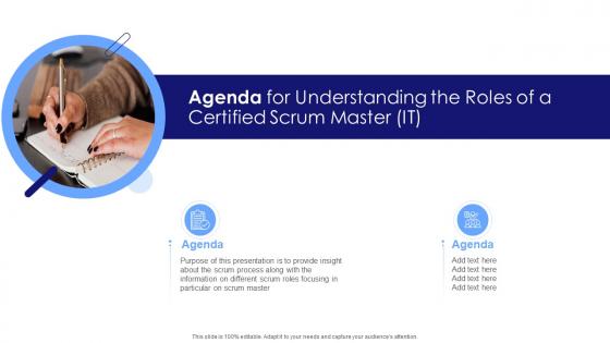 Agenda For Understanding The Roles Of A Certified Scrum Master It