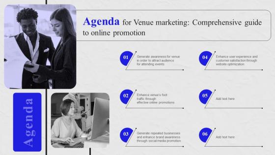 Agenda For Venue Marketing Comprehensive Guide To Online Promotion MKT SS V